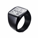 PENDRA MONOGRAM BIKER FANCY Steel Ring