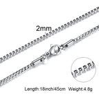 MEN NECKLACE SILVERLY BOX ROPE ROLO SNAKE LINK CHAIN STAINLESS STEEL CHOKER MEN UNISEX JEWELRY 1 TO 4MM WITH 18 TO 24 INCH