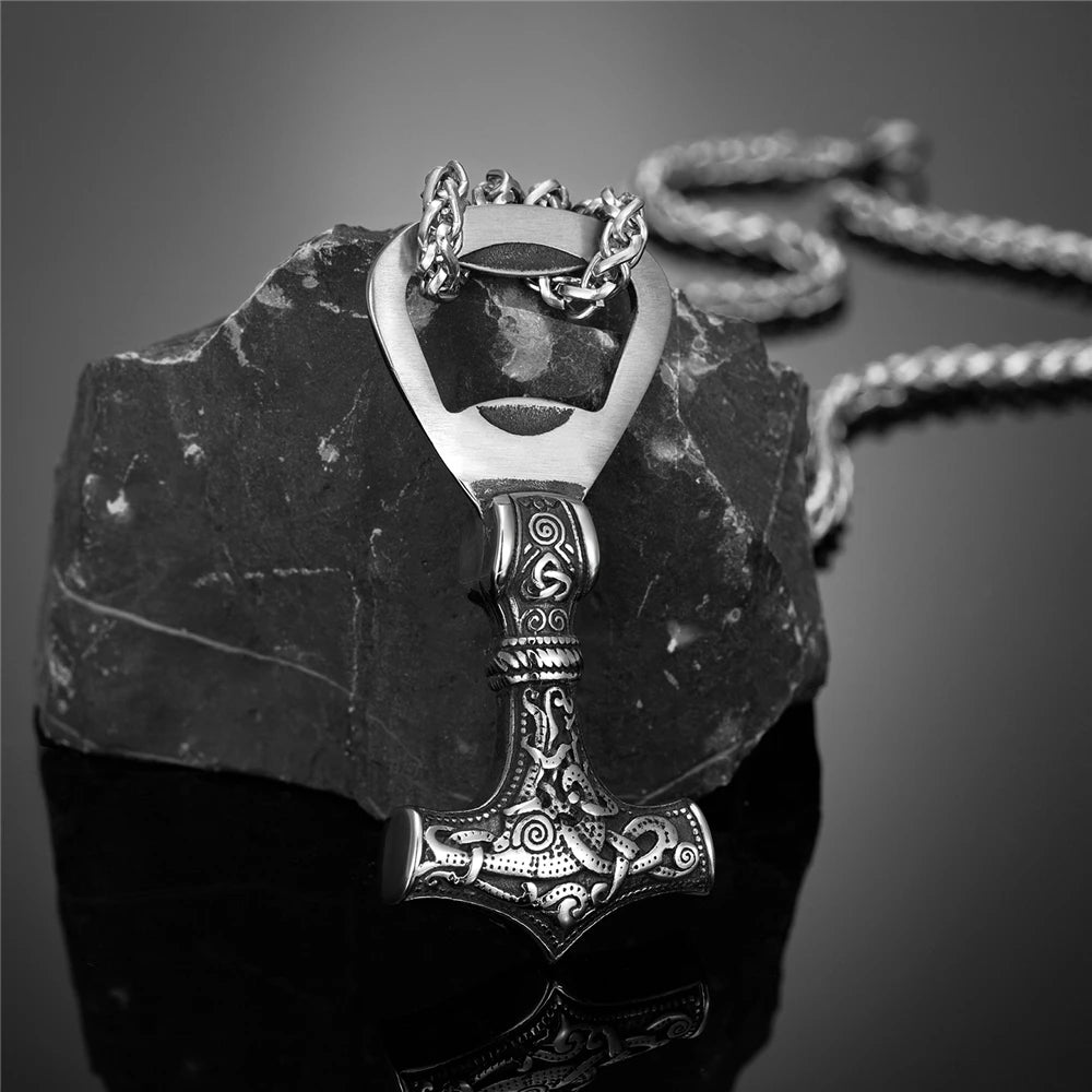 PENDRA Thor Hammer Norse Viking Necklace