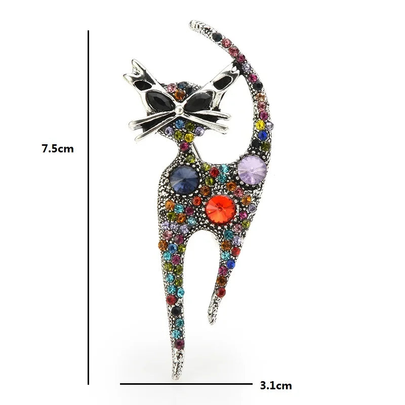 PENDRA Mosaic Butterfly Crystal Brooch