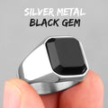 PENDRA Rhinestone Boyfriend Biker Steel Ring