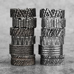 PENDRA Black Round Stripe Ring