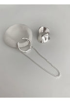 PENDRA Silver Tassel Ear Accessory