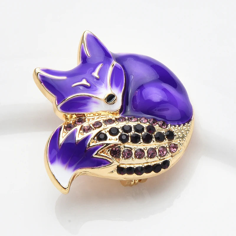 PENDRA Sleeping Fox Brooch