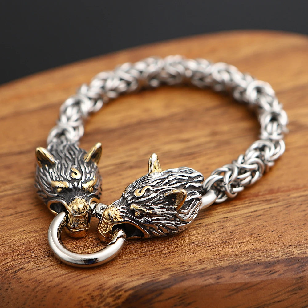 PENDRA Wolf Gold Celtic Bracelet