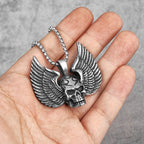 PENDRA Fallen Angel Wings Steel Necklace