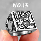 Locomotive Motorcycle Biker Letter Stainless Steel Mens Rings Punk Hip Hop for Male Boyfriend Jewelry Creativity Gift Wholesale