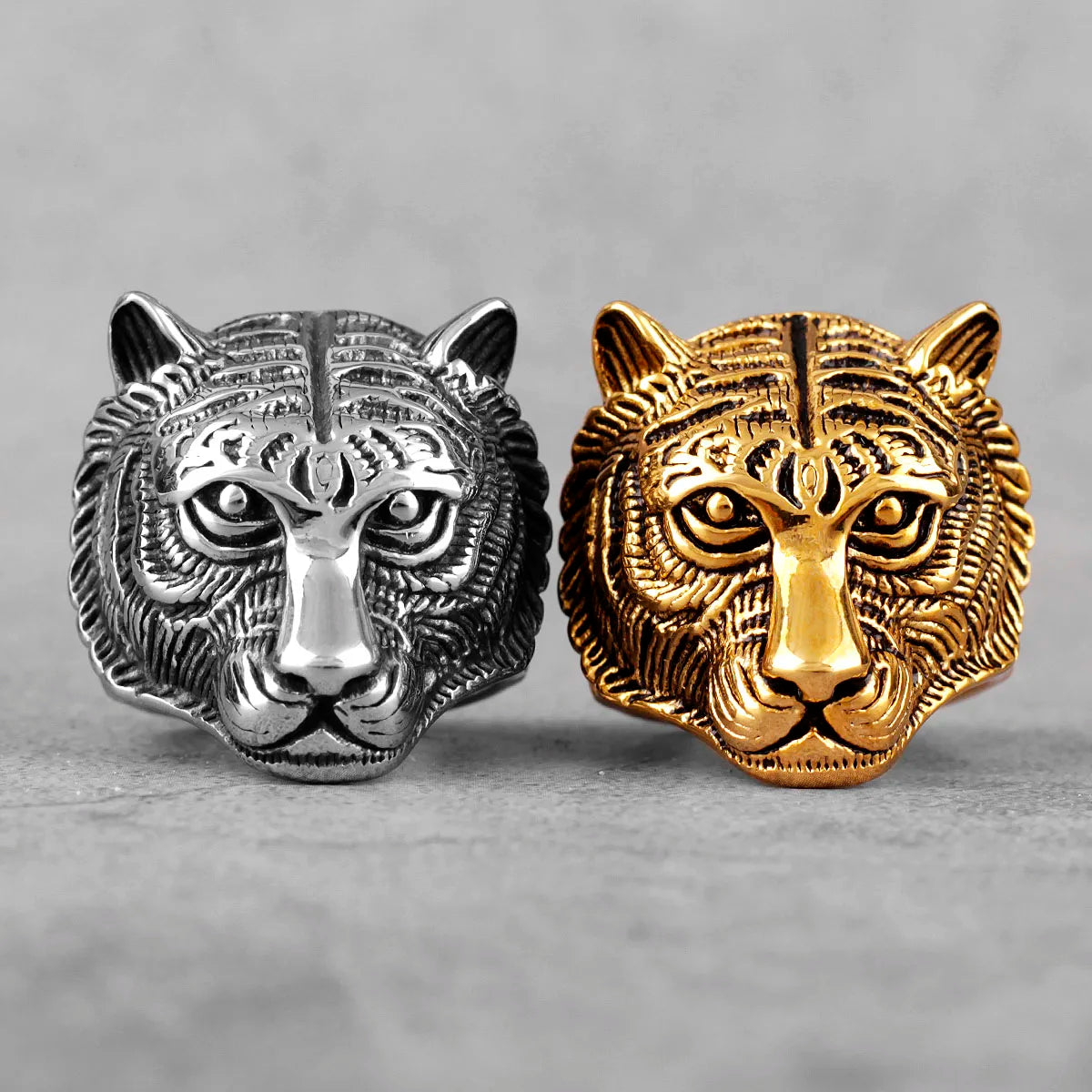 PENDRA Domineering Tiger Animal Steel Ring