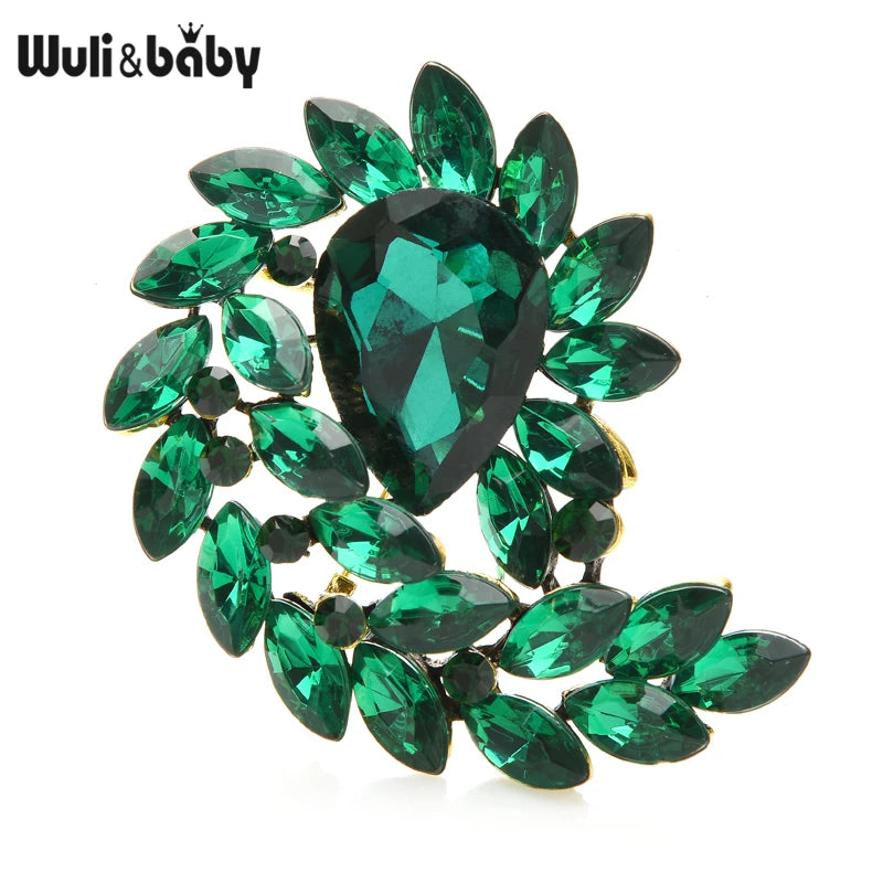PENDRA Waterdrop Royale Crystal Flower Brooch