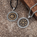 PENDRA Rune Compass Viking Necklace