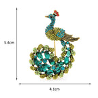 PENDRA Sparkling Peacock Brooch