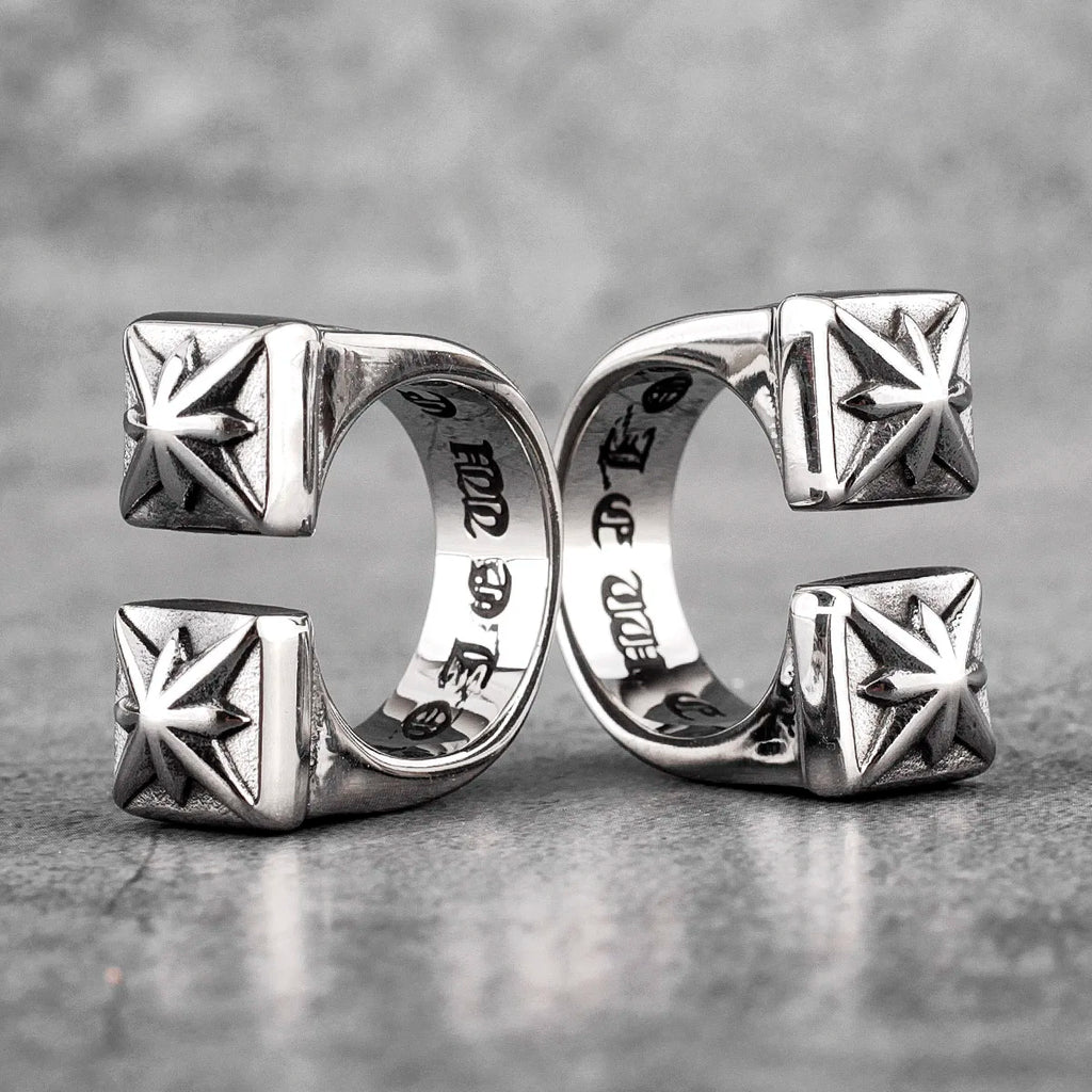 PENDRA Gothic Flower Open Ring