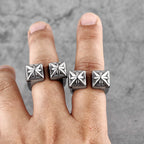 PENDRA Gothic Flower Open Ring