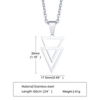 PENDRA Triangle Black Pendant Necklace