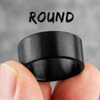 Simple Vintage Black Stainless Steel Mens Womens Rings Charm Trendy For Couple Girl Boyfriend Jewelry Creativity Gift Wholesale