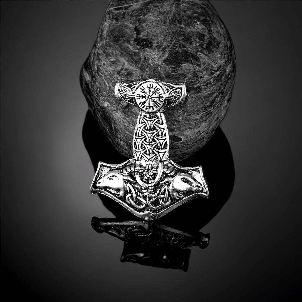 PENDRA Rune Norse Hammer Necklace
