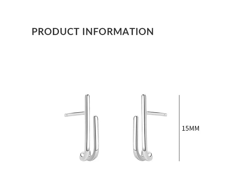 PENDRA Silver Double Layer Earrings