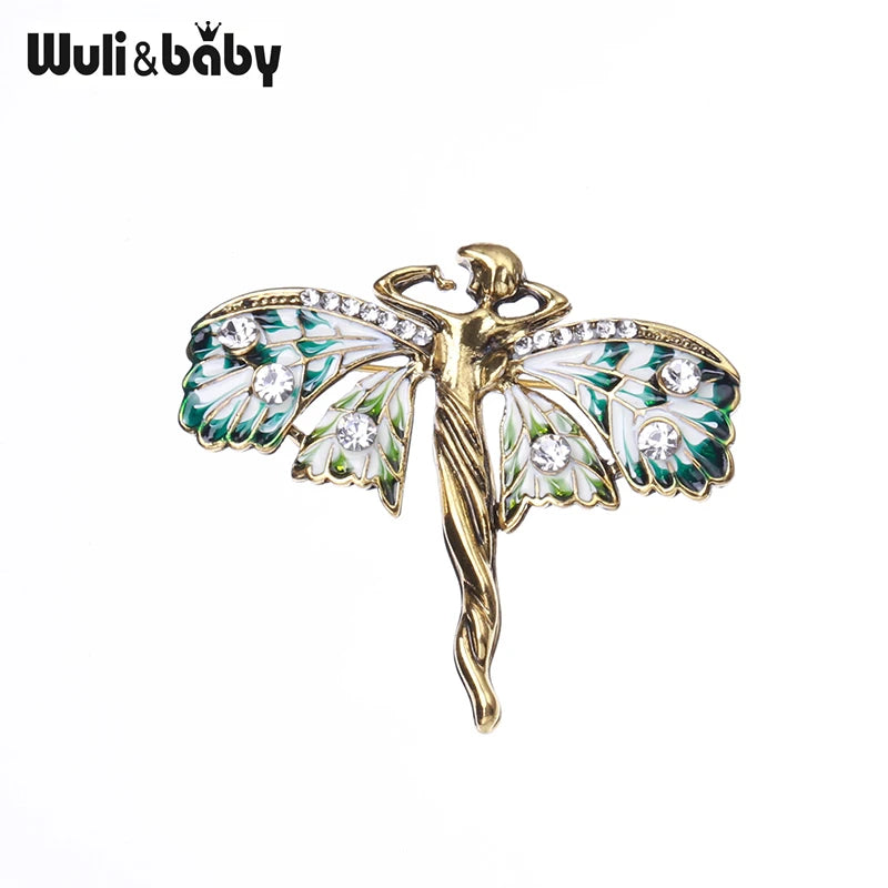 PENDRA Fairywing 2-Color Enamel Butterfly Brooch