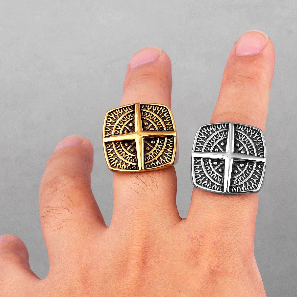 PENDRA Nordic Navigational Compass Steel Ring