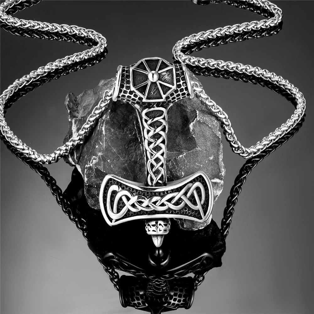 PENDRA Rune Gold Hammer Necklace