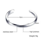 MEN TWISTED C BANGLE WITH SMALL WRIST MOBIUS BRACELET ANTIQUE SILVER COLOR STACKING CUFF BANGLE STAINLESS STEEL UNISEX JEWELRY