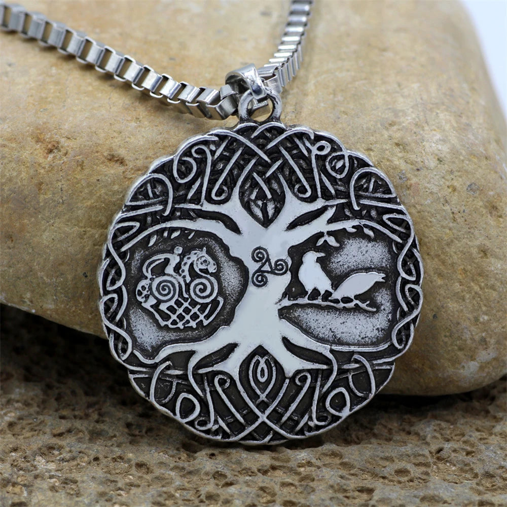 PENDRA Tree Life Norse Leather Necklace