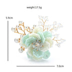 PENDRA Crystelle Handmade Crystal Flower Brooch