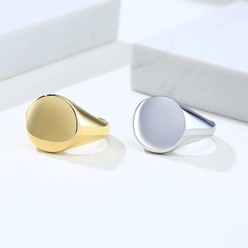 PENDRA Personalized Initials Letter Steel Ring