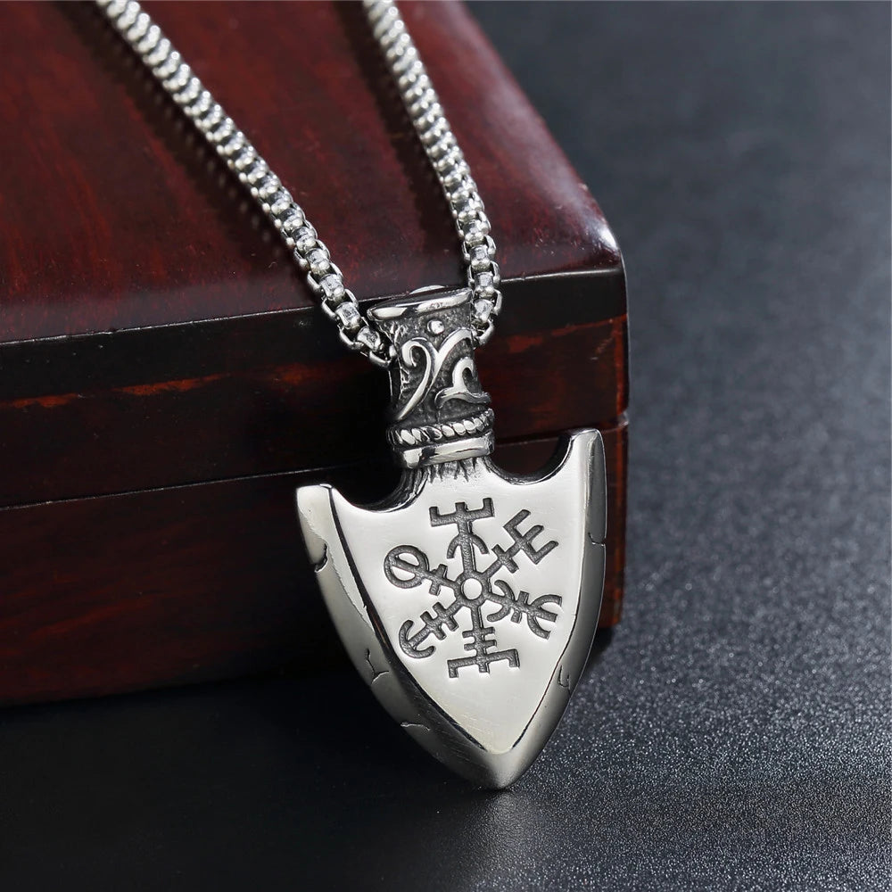 PENDRA Rune Compass Norse Necklace