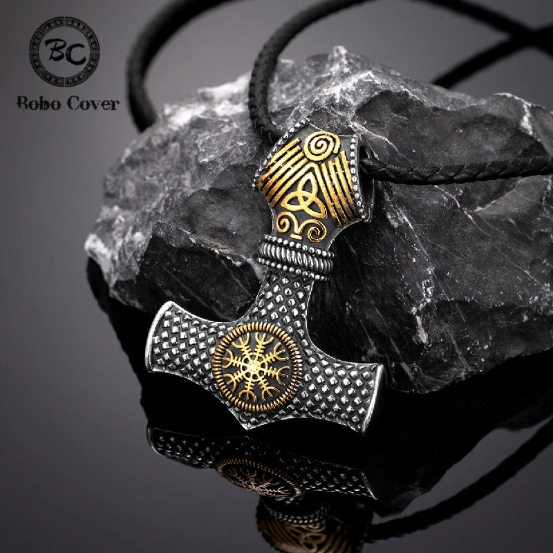 PENDRA Thor Hammer Norse Necklace