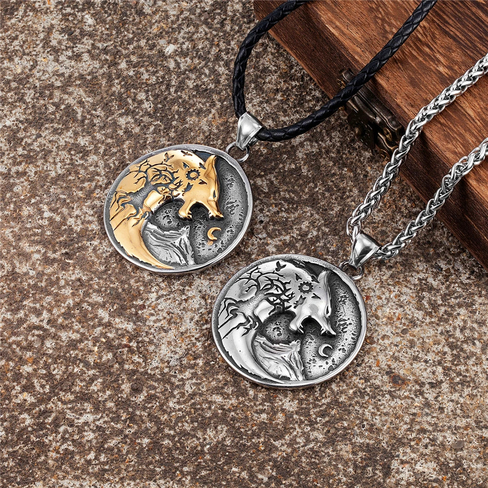 PENDRA Wolf Gold Necklace