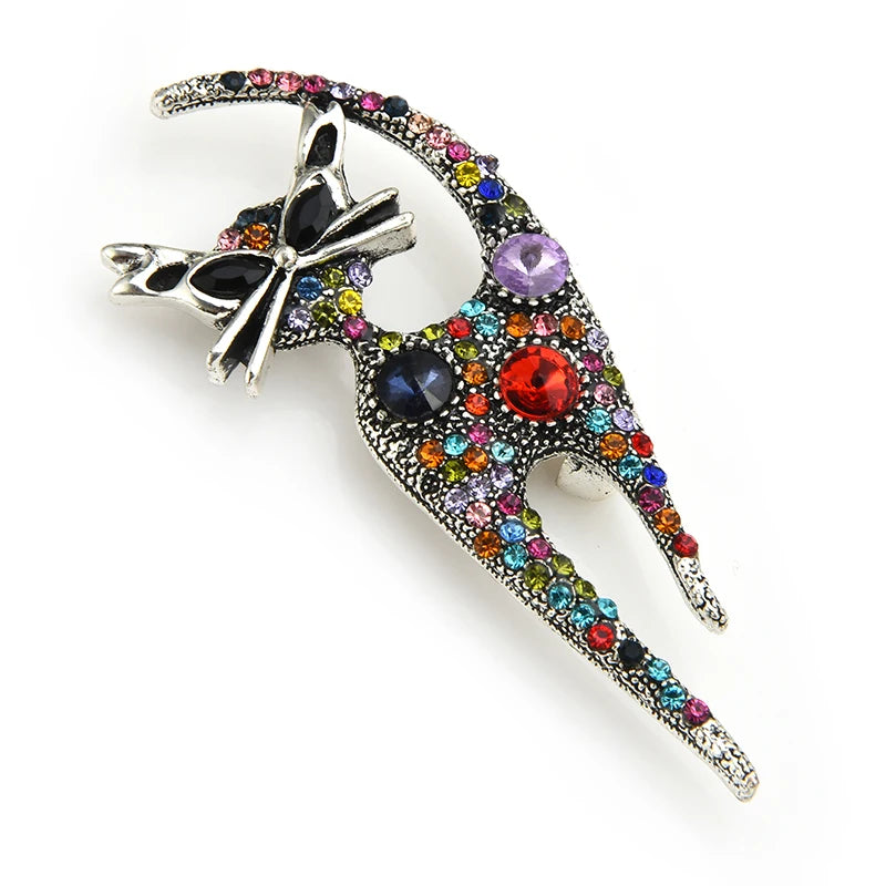 PENDRA Mosaic Butterfly Crystal Brooch