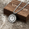 PENDRA Tree Life Rune Steel Necklace
