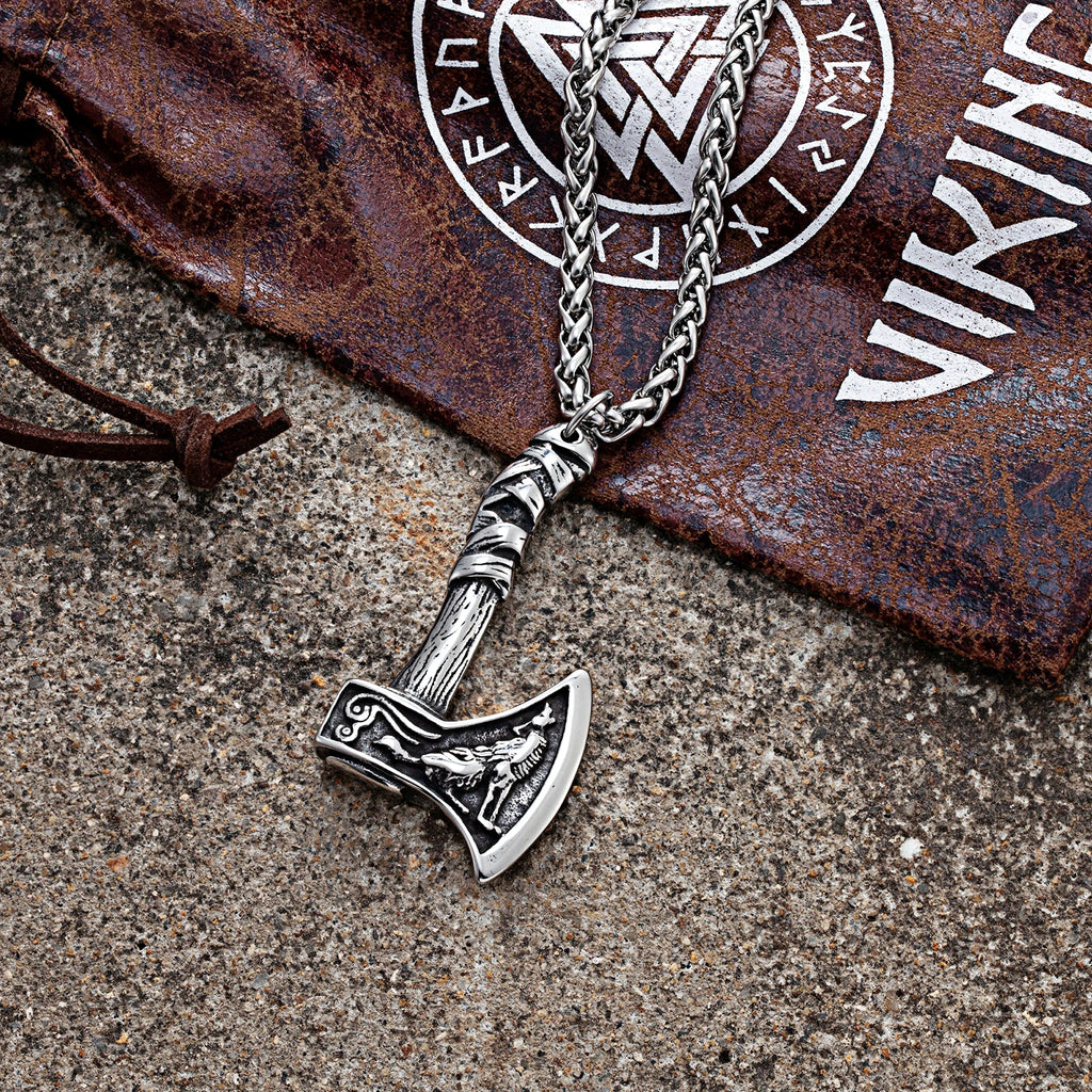 PENDRA Wolf Rune Leather Necklace