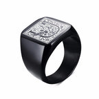 PENDRA MONOGRAM BIKER FANCY Steel Ring