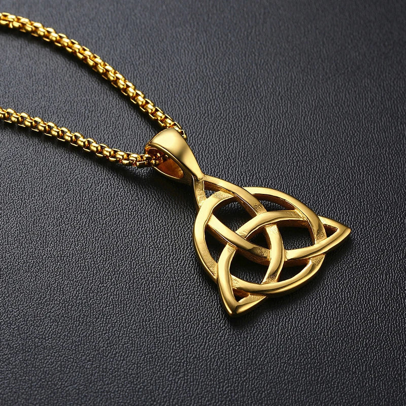 PENDRA Triquetra Knot Pendant Necklace