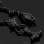 PENDRA Wolf Norse Steel Necklace