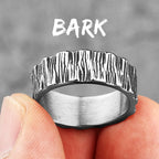 PENDRA Black Geometry Charm Ring