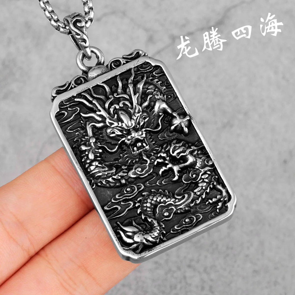PENDRA Chinese Dragon Good Steel Necklace