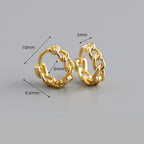 PENDRA Hoop Sterling Silver 4 Earrings
