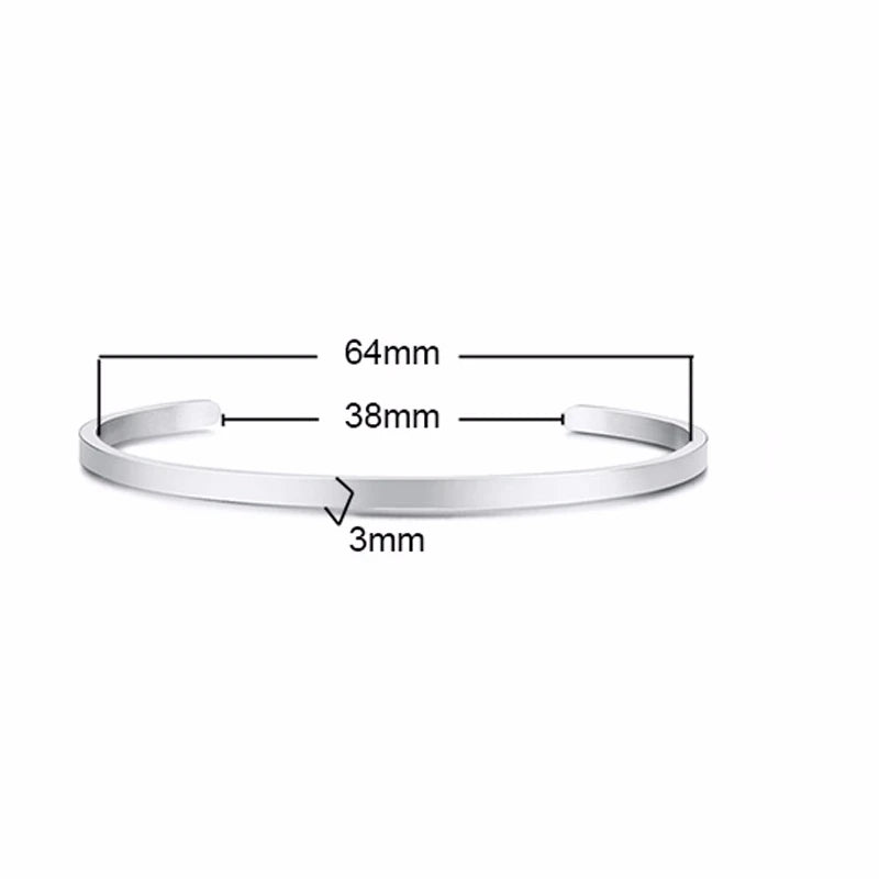 Classic Openning Bangles Bracelet for Women Men,Stainless Steel Cuff Bracelet,High Polished Bangles Gift