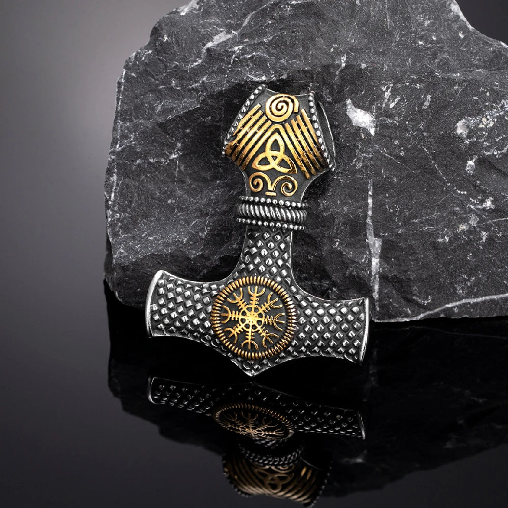 PENDRA Thor Hammer Norse Necklace