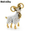 PENDRA Vintage Pearl Goat Alloy Brooch