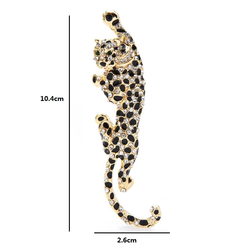 PENDRA Luxe Enamel Leopard Brooch