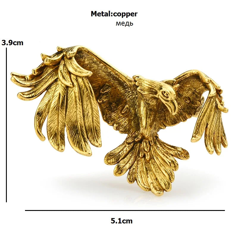 PENDRA Vintage Flying Eagle Brooch