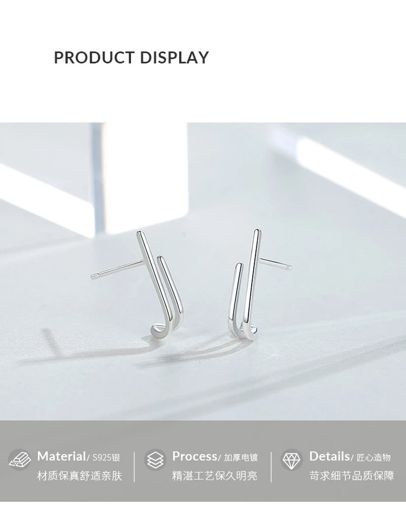 PENDRA Silver Double Layer Earrings