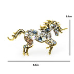 PENDRA Rhinestone Unicorn Brooch