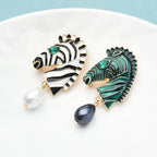 PENDRA Pearl Zebra Brooch