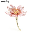 PENDRA Floramix 3-Color Enamel Flower Brooch