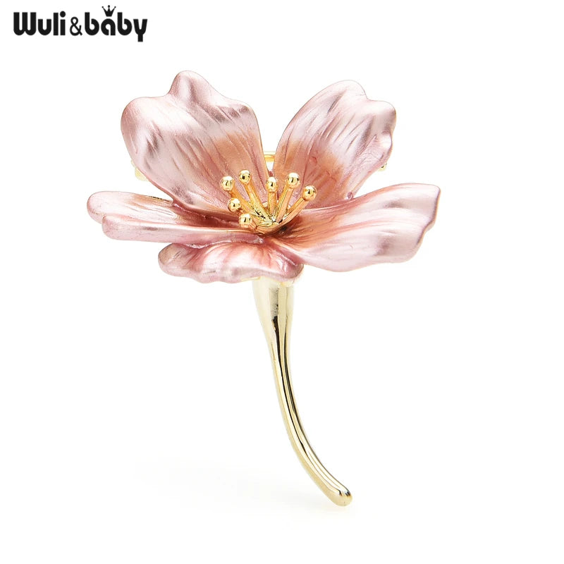 PENDRA Floramix 3-Color Enamel Flower Brooch